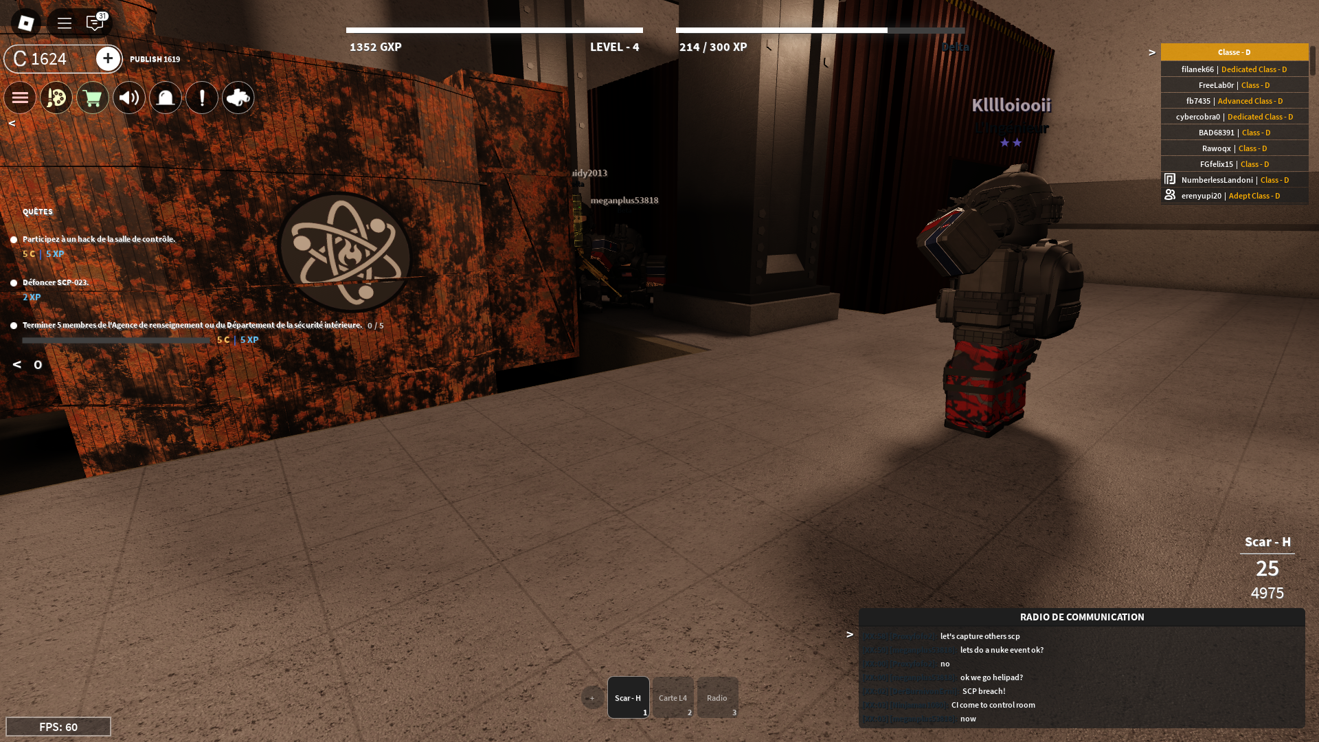 Session SCP Roleplay sur Roblox